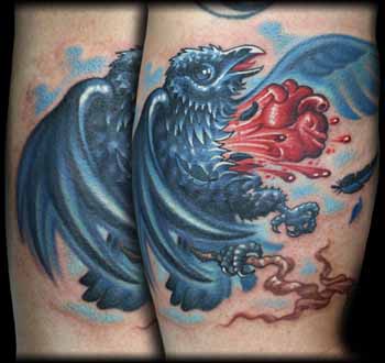 Looking for unique  Tattoos? Raven heart